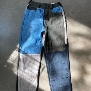 Hargen Denim Jeans (made with recycled denim) in size 27– black/army/tan/denim